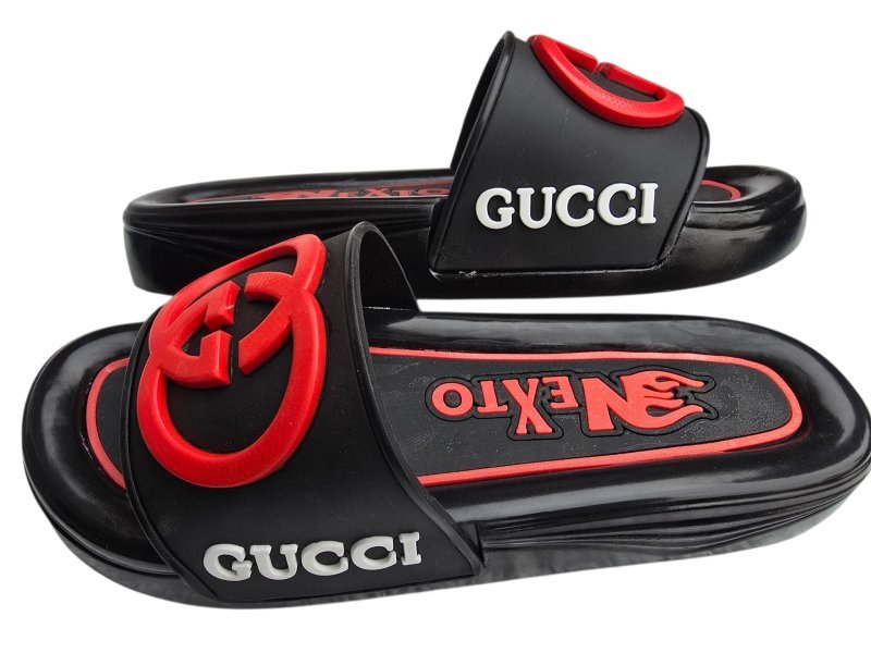 3002 شبشب ربر بروتان رجالي خريطة +انسيرت - gg2- اسود*احمر