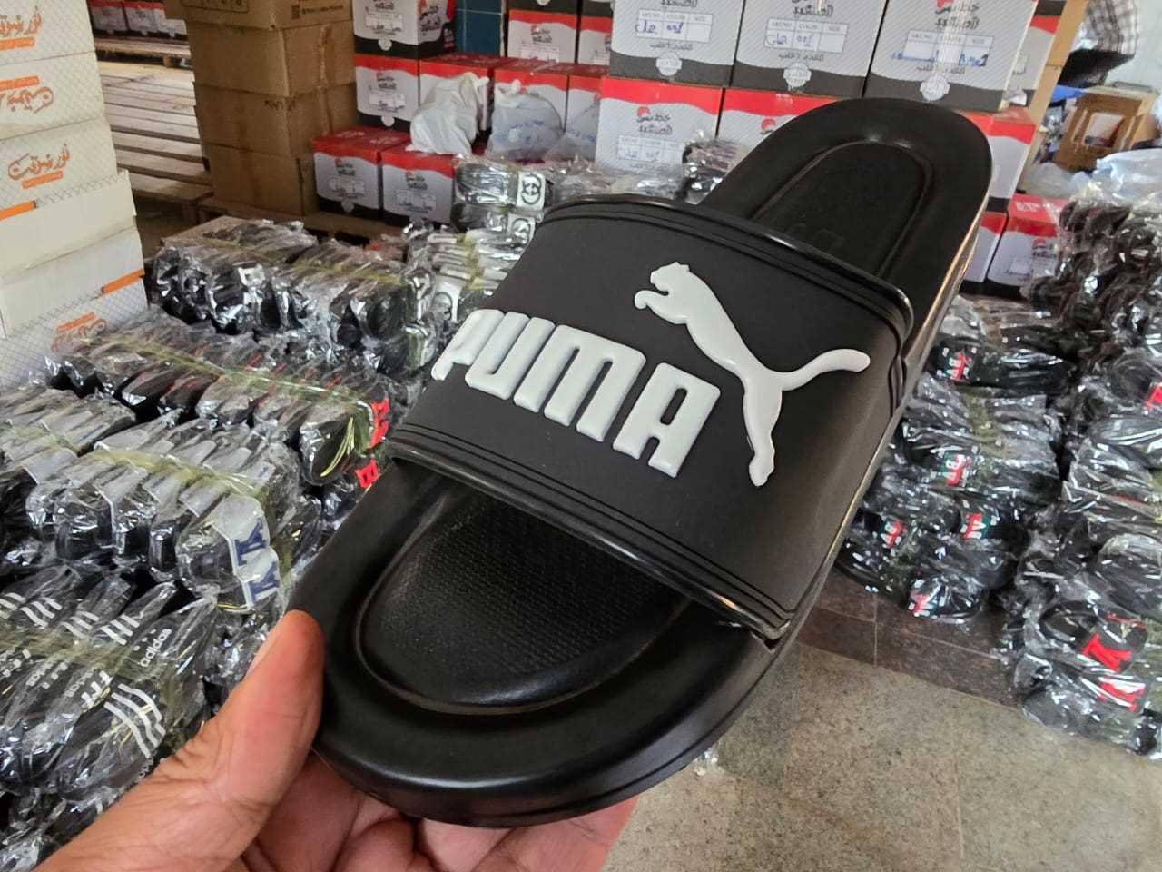 3001 شبشب ربر بروتان رجالي 3 سم - buma - اسود*ابيض