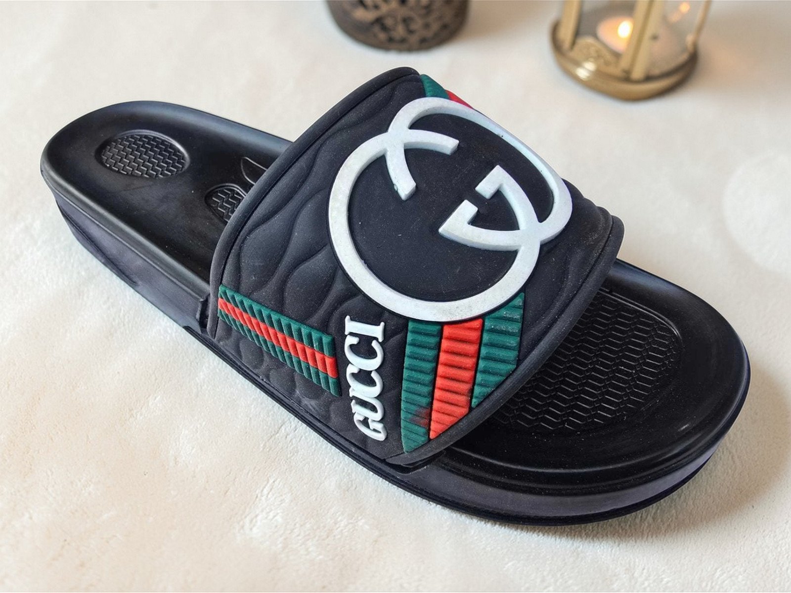3006 شبشب ربر بروتان رجالي اديدس - gucci - الوان