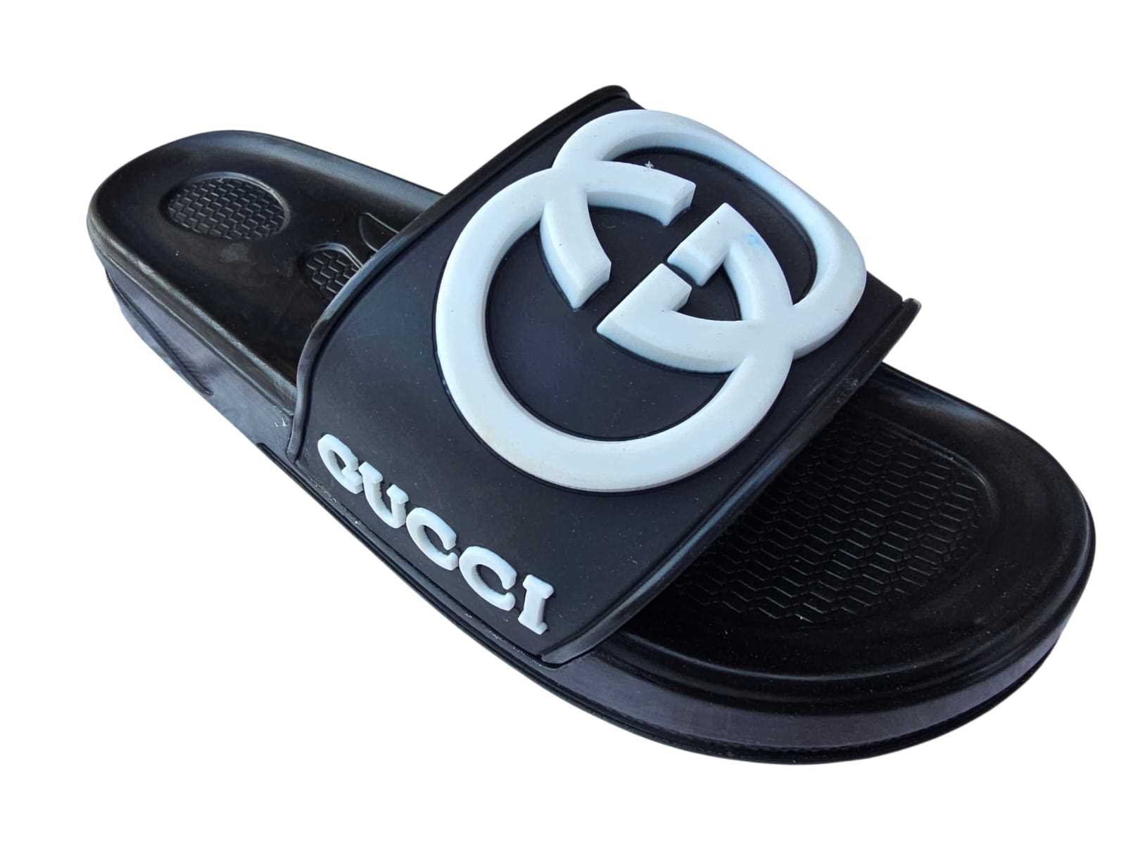 3006 شبشب ربر بروتان رجالي اديدس -gg2- اسود*ابيض