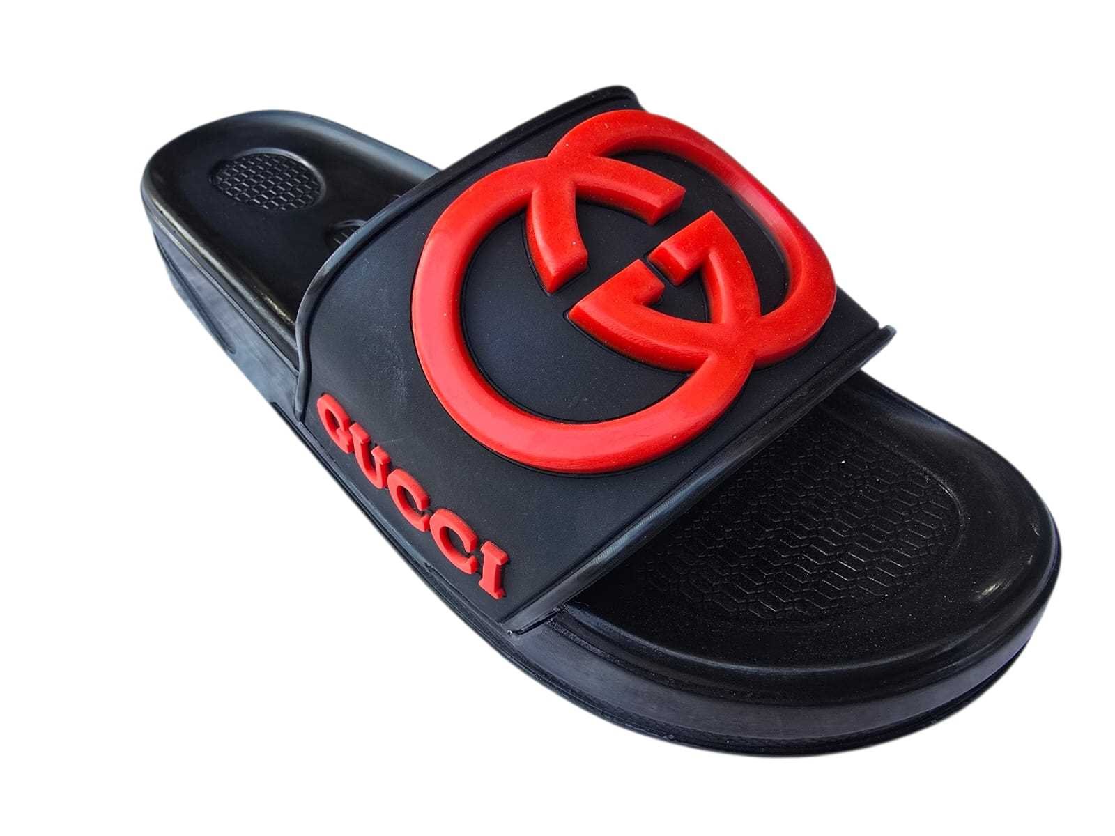 3006 شبشب ربر بروتان رجالي اديدس -gg2- اسود*احمر