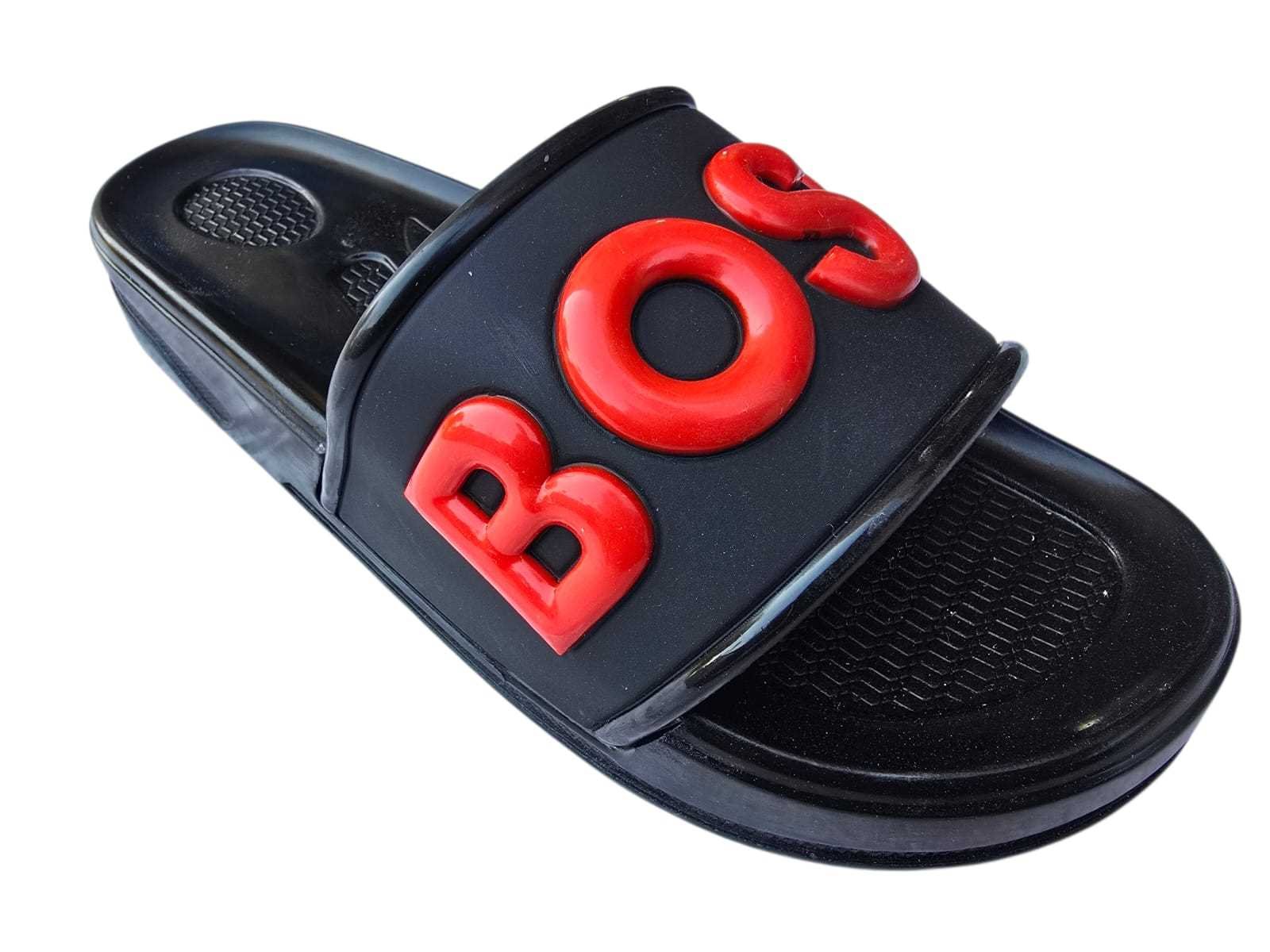 3006 شبشب ربر بروتان رجالي اديدس -boss- اسود*احمر