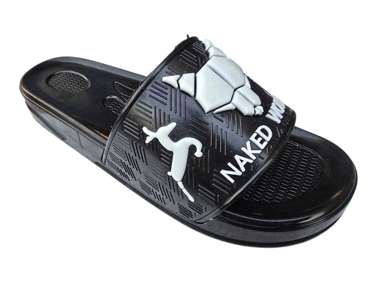 3006 شبشب ربر بروتان رجالي اديدس ولف - ابيض