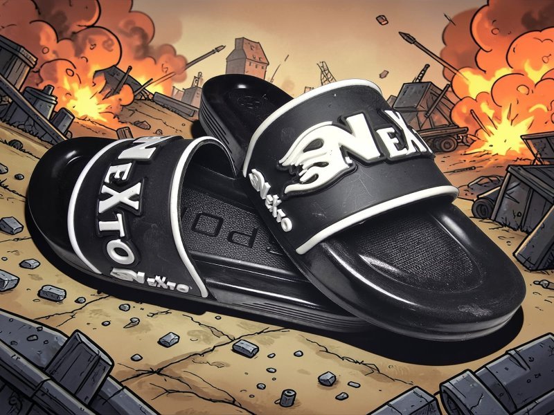 3001 شبشب ربر رجالي 3سم - نكس-  اسود*ابيض