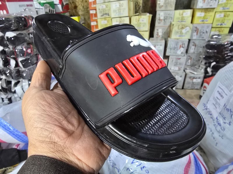 3006 شبشب ربر بروتان رجالي اديدس -puma2 - احمر*ابيض