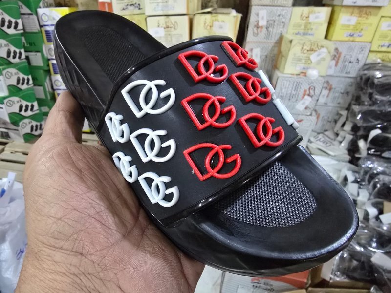 3009 شبشب ربر بروتان شبابي -DG1- احمر*ابيض