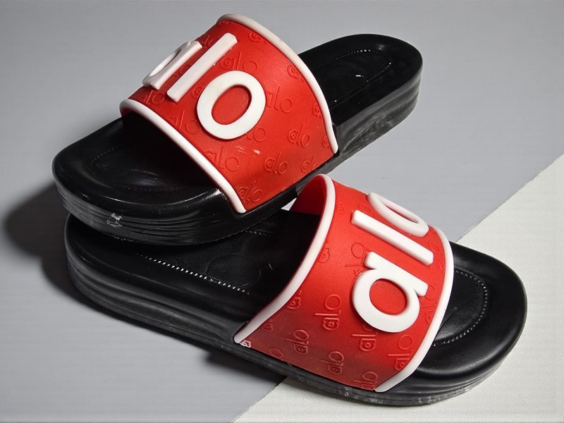 شبشب ربر بروتان شبابي خريطة - الو- احمر*ابيض