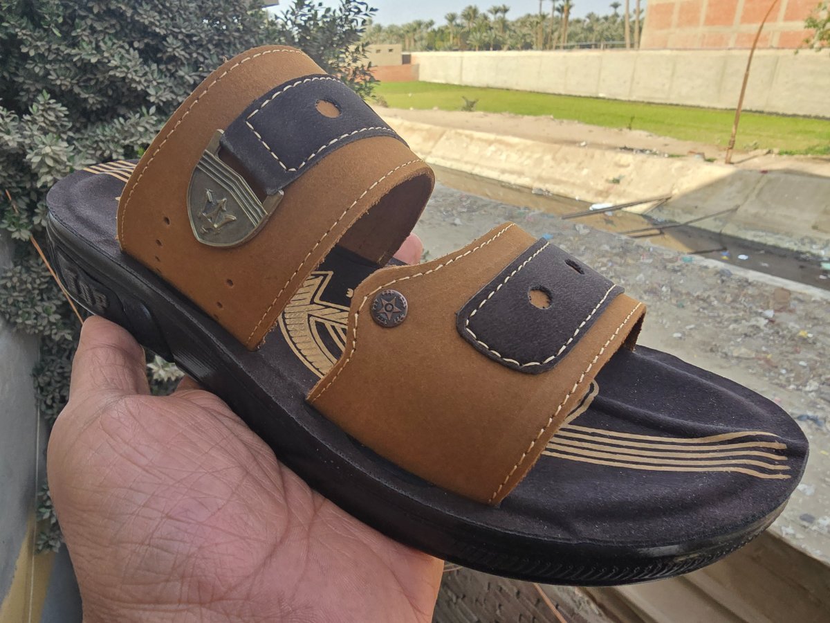 شبشب جلد شمواه - xlux - 949 -   عسلي