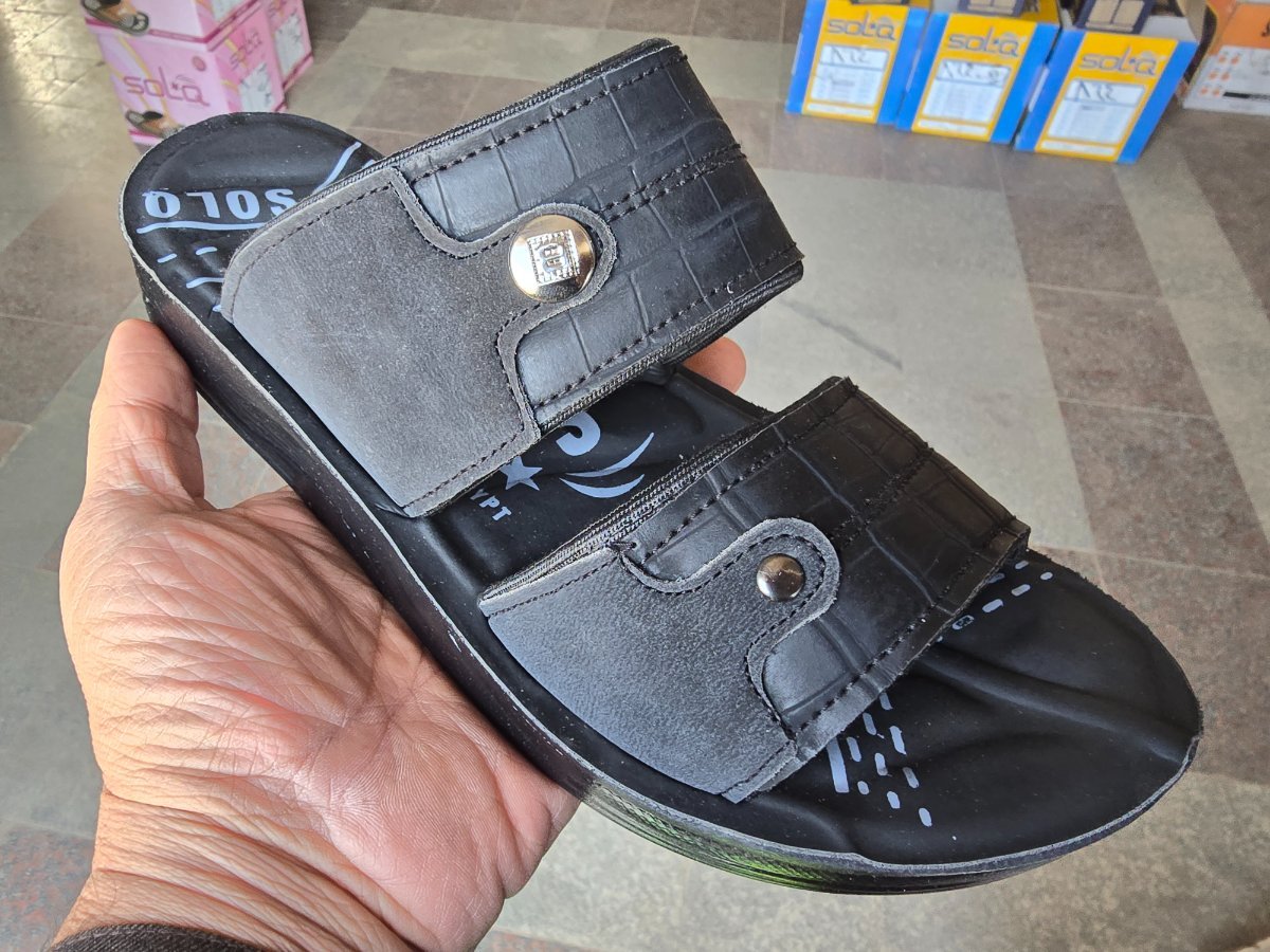 شبشب شمواه مبطن رجالي - solo - 864 -   اسود