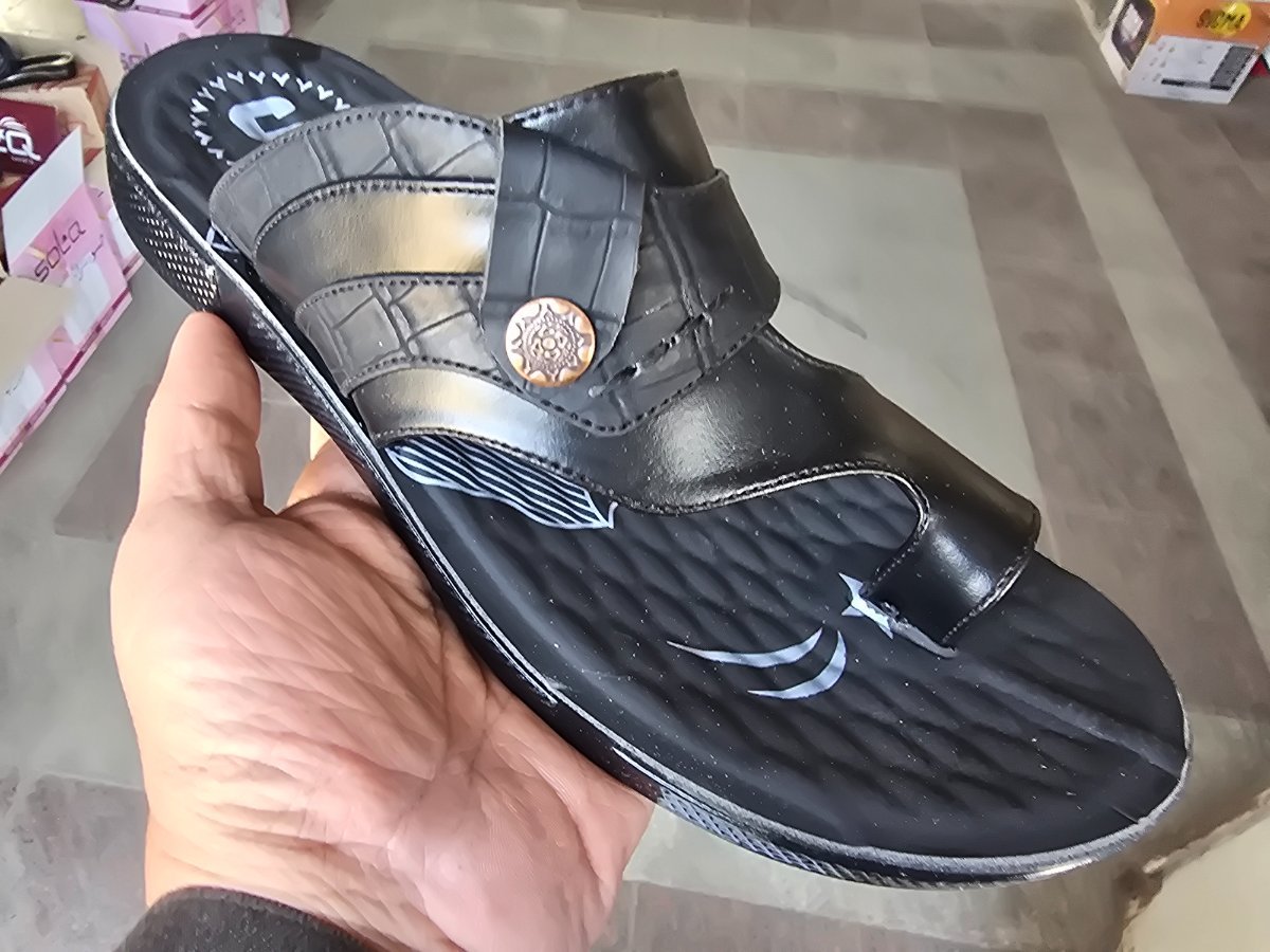 شبشب سكاي مبطن رجالي - solo - 906 -   اسود