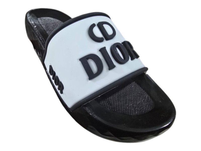 3007 شبشب ربر بروتان شبابي -ديور- ابيض*اسود