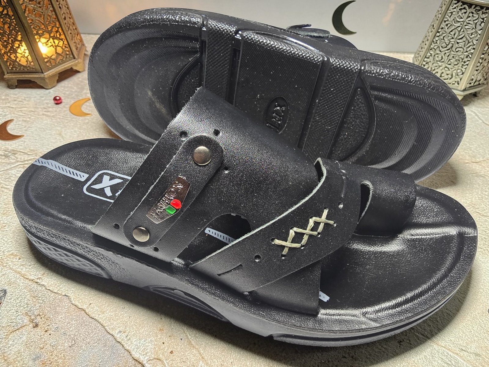 شبشب جلد شبابي - xlux - 703 -   اسود