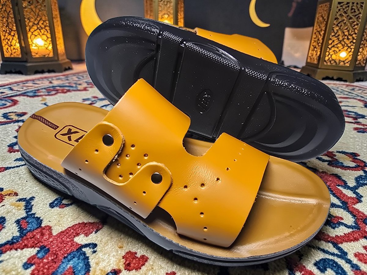 شبشب جلد شبابي - xlux - 708 -   عسلي